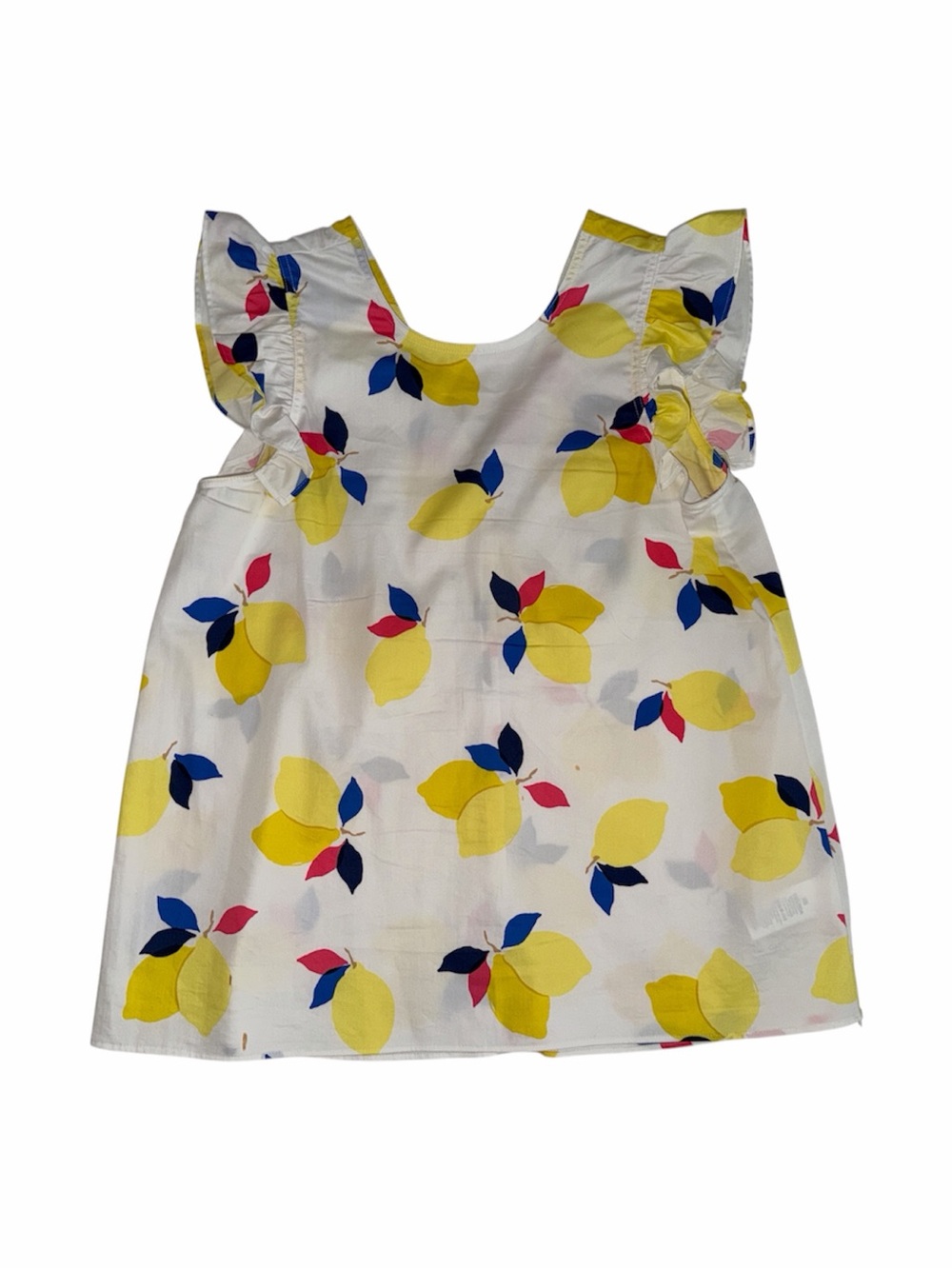 Kate Spade New York Lemon Print Ruffle Sleeve Top Size XS